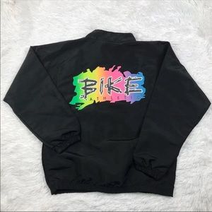 VTG Bike Spellout 1/4 Zip Pullover Jacket Sz 14/16